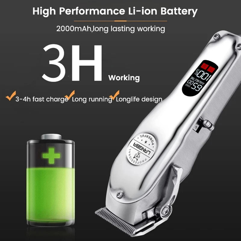 Professional Rechargeable Pet Hair Clipper – Low Noise Grooming Trimmer